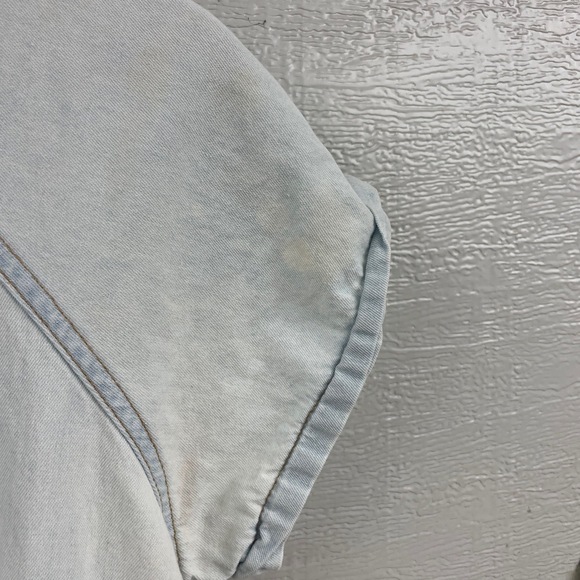 Tower Hill Vintage Denim Romper One Piece Button Down Casual shorts‎ bodice 10 - Picture 4 of 14